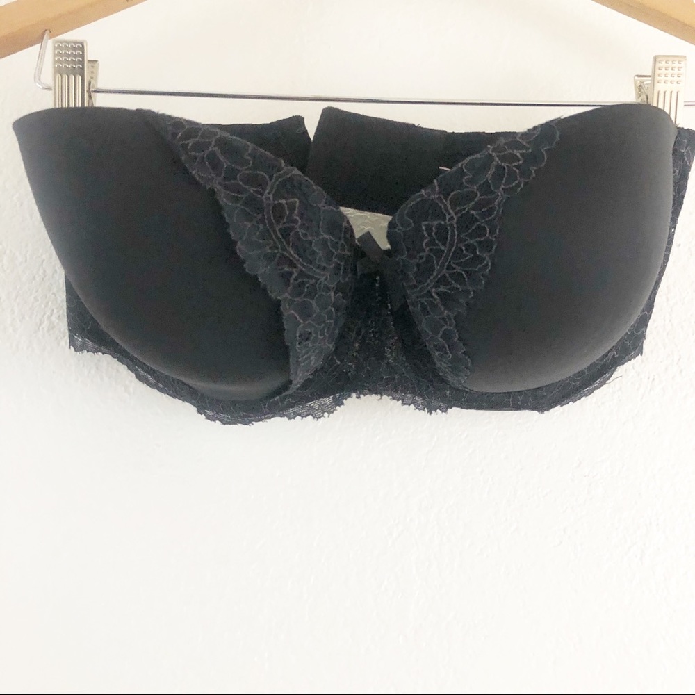 Victoria Secret Strapless black Bra size 32DDD